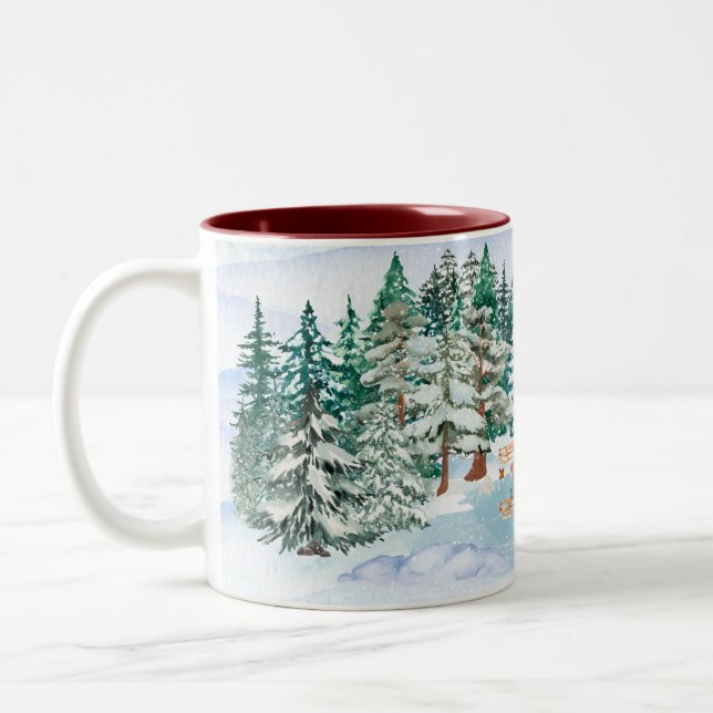 Taza Bicolor Navidades Village Mug (Izquierda)