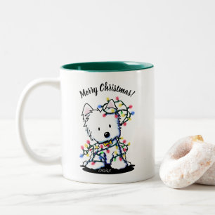 Taza Bicolor Navidades Westie encantados KiniArt