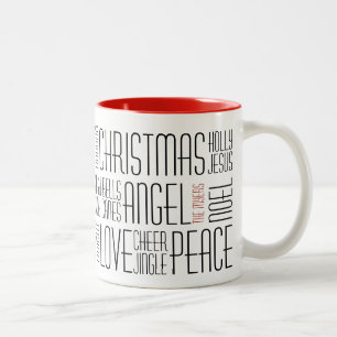 Taza Bicolor Navidades Words Mug - Holidayzfordayz