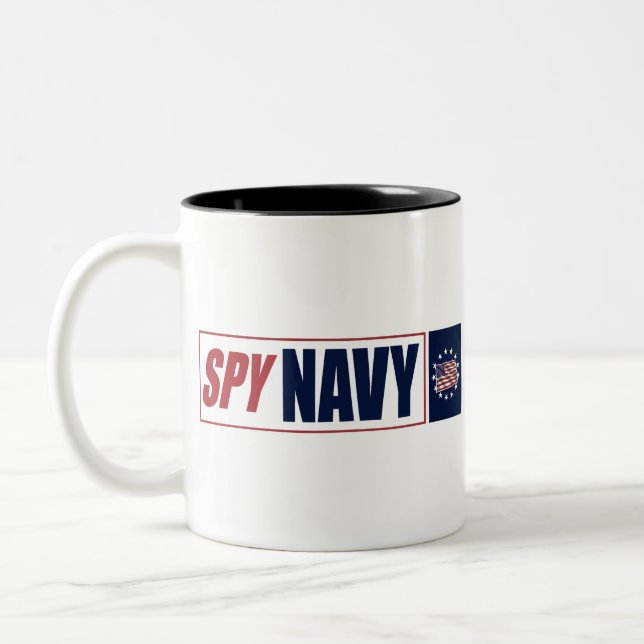 TAZA BICOLOR NAVY ESPÍA (Izquierda)