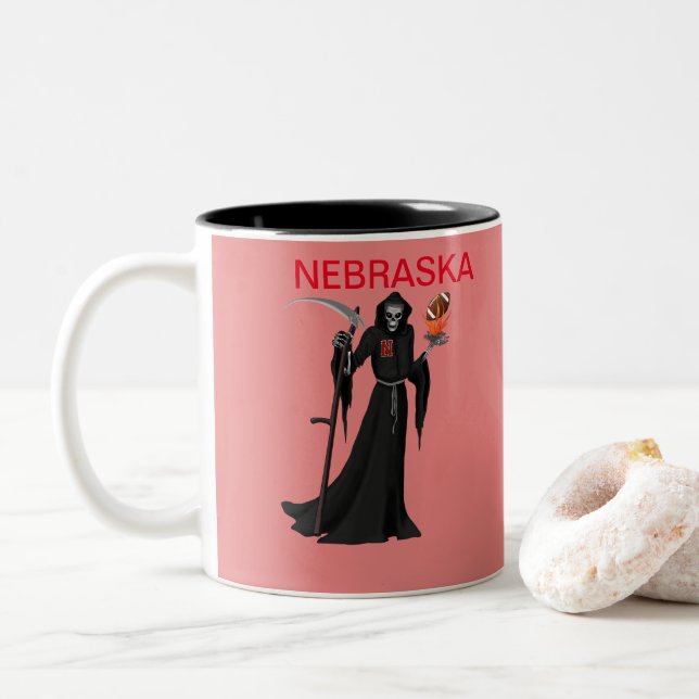 Taza Bicolor Nebraska Reaper (Con donut)