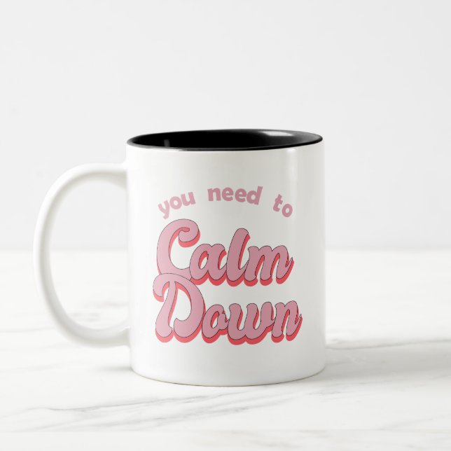Taza Bicolor Necesita Calcular El Estilo Retro (Izquierda)