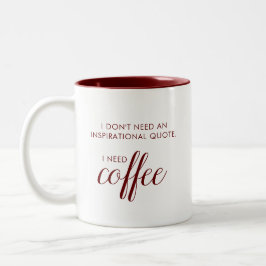Taza Bicolor Necesito Coffee Fun Citate Mug