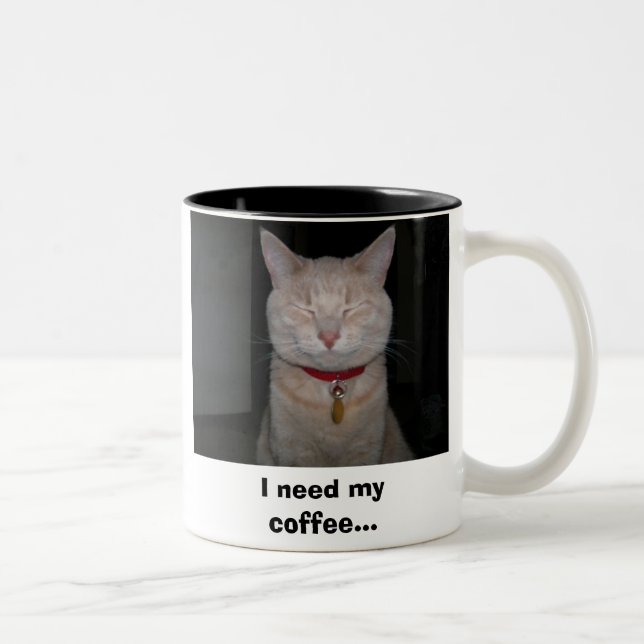 Taza Bicolor Necesito mi café… (Derecha)