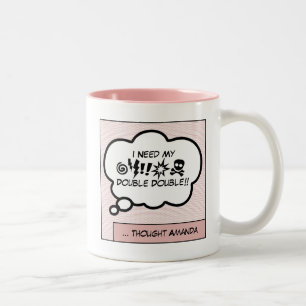 Taza Bicolor Necesito mi café de dos tonos para café Mug