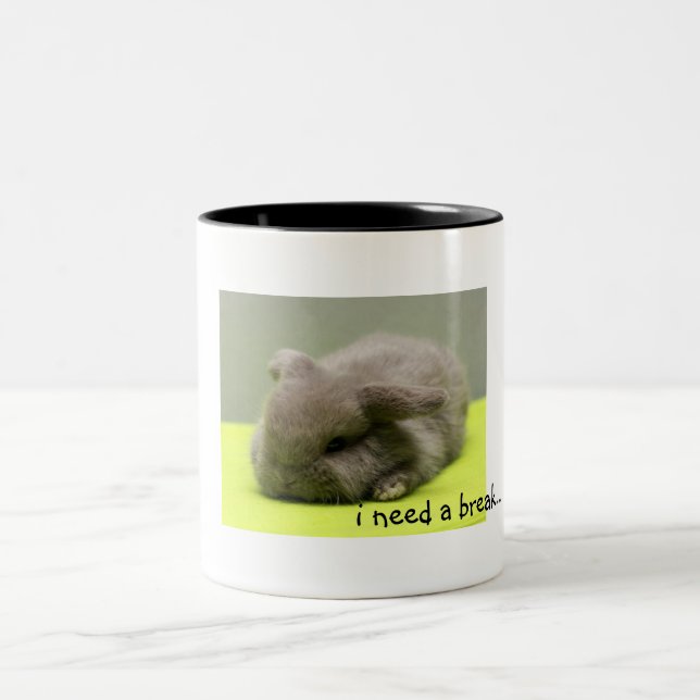 Taza Bicolor Necesito una rotura… (Centro)