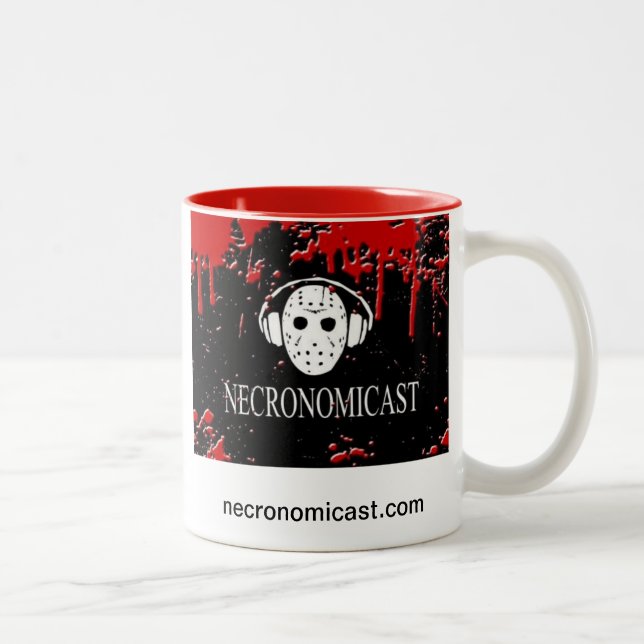 Taza Bicolor Necromug - blanco/rojo (Derecha)