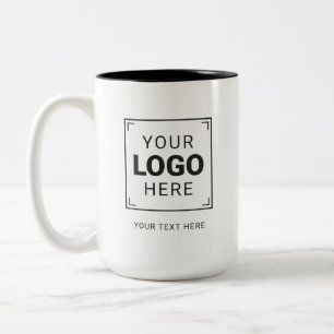 Taza Bicolor Negocio de Logotipo Profesional Personalizado