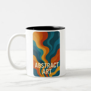 Taza Bicolor Negrita: energía abstracta - Arte digital