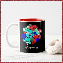 Negrita Resumen de Cubes Personalizadas Mug