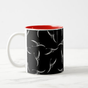 Taza Bicolor Negro del modelo de la impresión del dinosaurio