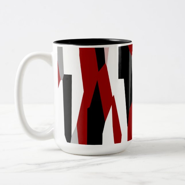 Taza Bicolor Negro rojo y blanco (Izquierda)