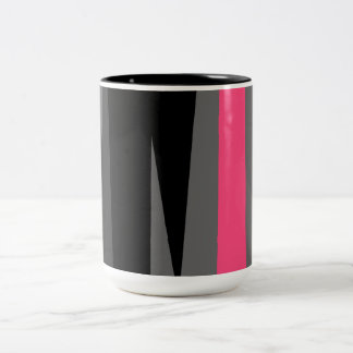 Taza Bicolor Negro rosa y gris