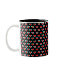 Negro - Tricolor Corazón clásico Mug, 325 ml