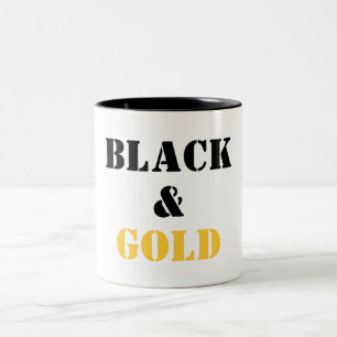 Taza Bicolor Negro y oro