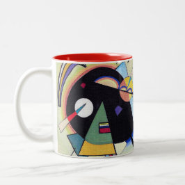 Taza Bicolor Negro y violeta vintage - Arte abstracto de Kandin