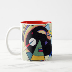 Taza Bicolor Negro y Violeta - Wassily Kandinsky Arte Abstracto