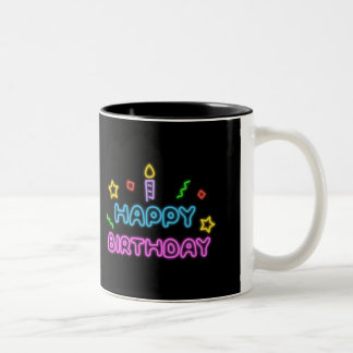 Taza Bicolor Neon birthday mug