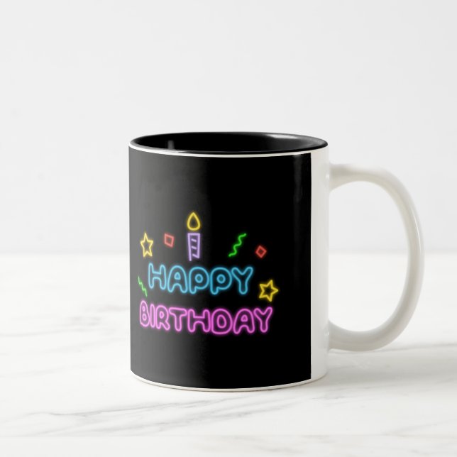 Taza Bicolor Neon birthday mug (Derecha)