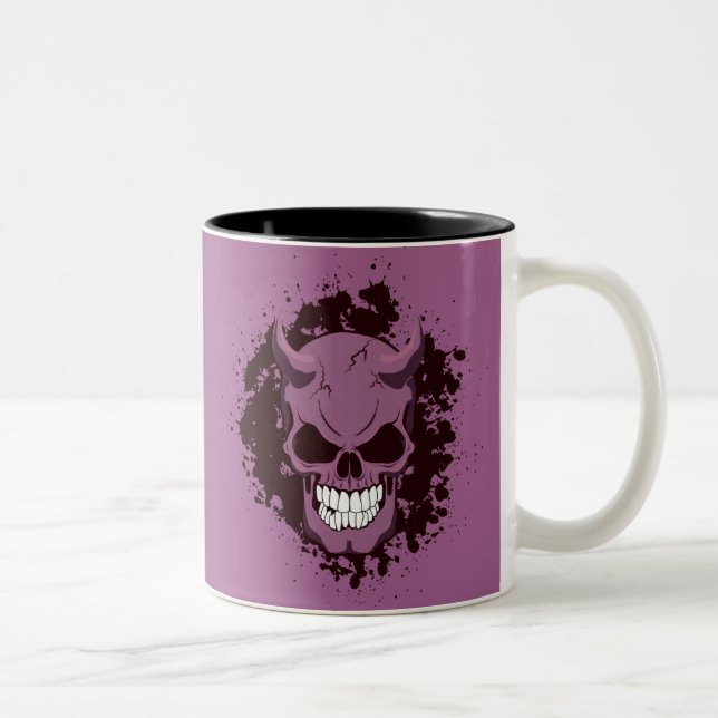 Taza Bicolor Neon Demon Skull (Derecha)