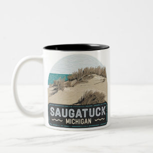 Taza Bicolor Neon Saugatuck Michigan Sand Dunes