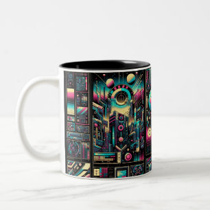 Taza Bicolor Neon Tech Odyssey