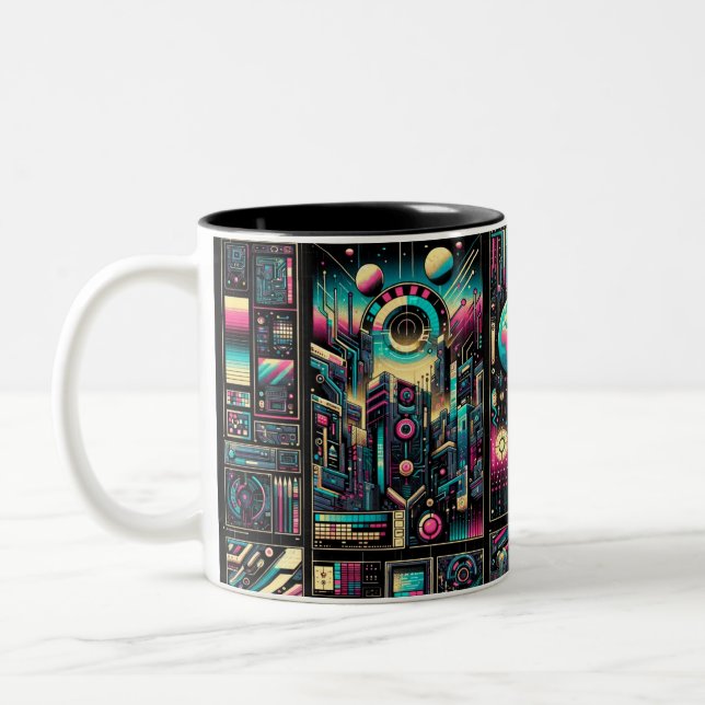 Taza Bicolor Neon Tech Odyssey (Izquierda)