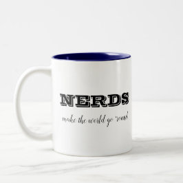 Taza Bicolor NERDS hacen que el mundo gire
