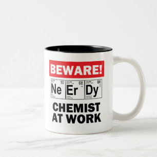 Taza Bicolor nerdy chemist mug