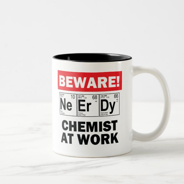 Taza Bicolor nerdy chemist mug (Derecha)