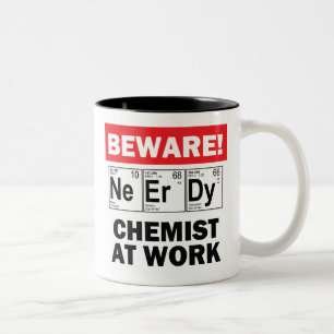 Taza Bicolor nerdy chemist mug