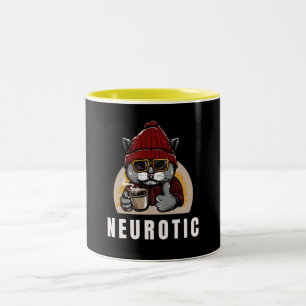 Taza Bicolor Neurotica... Explora los muchos estados de ánimo d