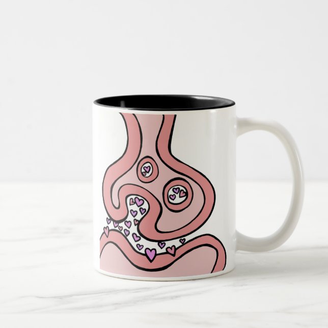 Taza Bicolor Neurotransmisores cardíacos Mug (Derecha)