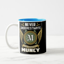 Taza Bicolor Never Underestimate The Power Of A Muncy