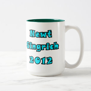 Taza Bicolor Newt Gingrich 2012 - Escriba su propio texto