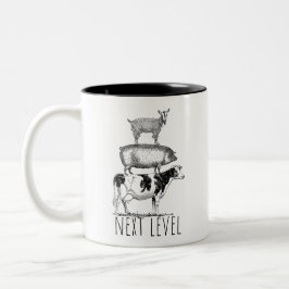 Taza Bicolor Next Level Goat Pig and Cow Sports Fan