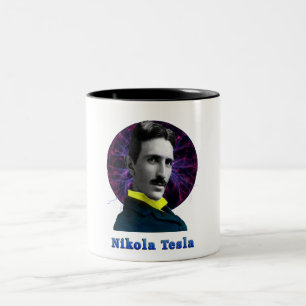 Taza Bicolor Nicola Tesla mug