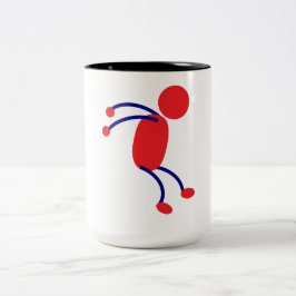 Taza Bicolor Nicubunu Stickman Mug