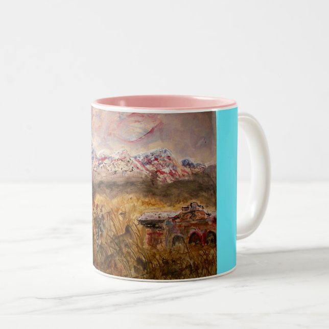 Taza Bicolor Nieve Santa Fe (Anverso derecho)