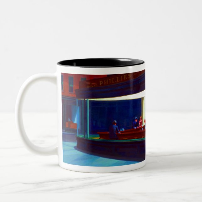 Taza Bicolor Nighthawks de Edward Hopper (Izquierda)