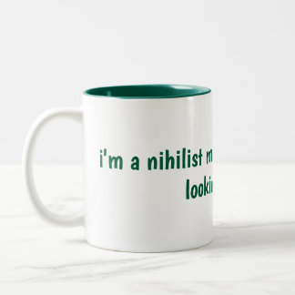 Taza Bicolor nihilista misántropo humanidad oscuro cínico