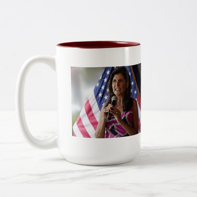 Taza Bicolor Nikki Haley Save America (Izquierda)