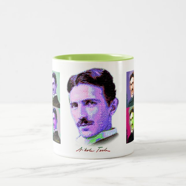Taza Bicolor Nikola Tesla (Centro)