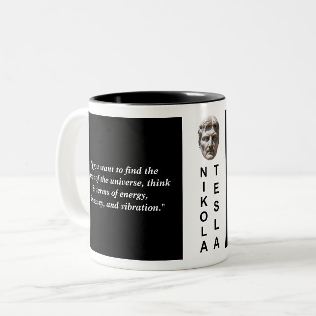 Taza Bicolor Nikola Tesla Personalizado cita la filosofía Mug (Anverso izquierdo)