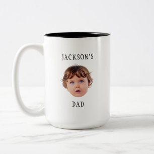 Taza Bicolor Niña Personalizado moderna Los abuelos de la cara 