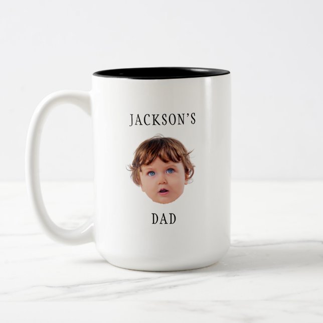 Taza Bicolor Niña Personalizado moderna Los abuelos de la cara  (Izquierda)