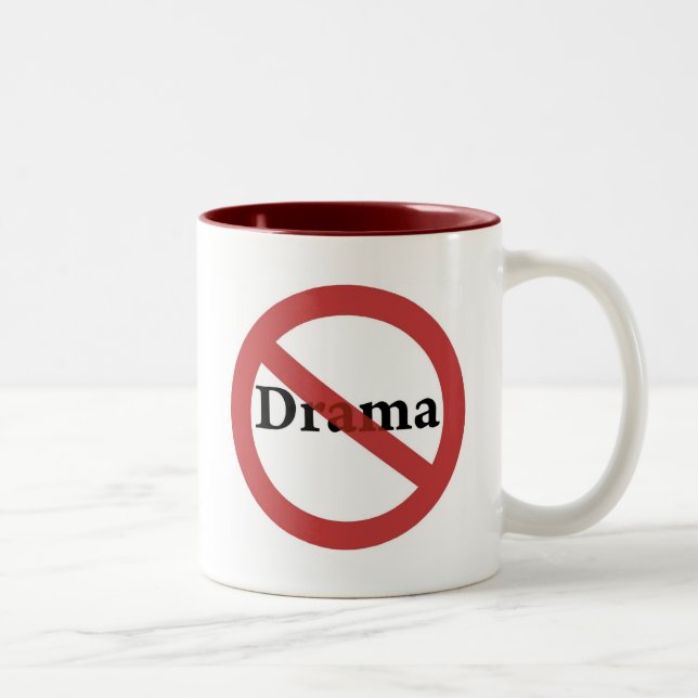 Taza Bicolor ¡Ningún drama permitido! (Derecha)