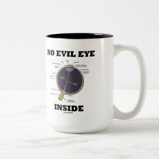Taza Bicolor Ningún interior del mal de ojo (humor anatómico