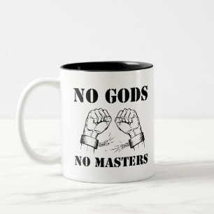 Taza Bicolor Ningunos dioses, ningunos amos - el ateísmo y