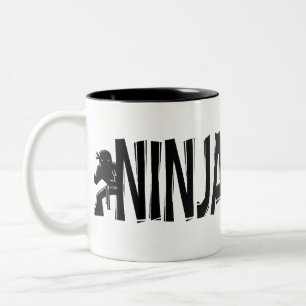 Taza Bicolor "Ninja desaparece "